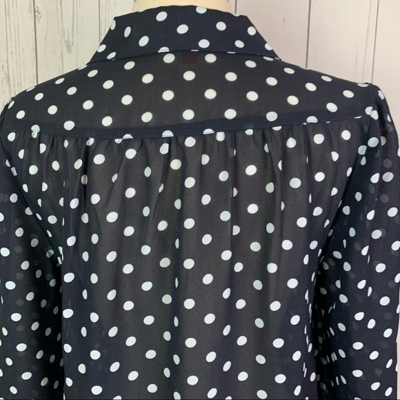 ModCloth | black white polka dot button down blouse - Picture 2 of 12